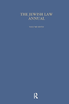 The Jewish Law Annual by Bernard S Jackson