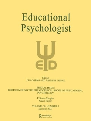 Rediscovering the Philosophical Roots of Educational Psychology: A Special Issue of educational Psychologist book