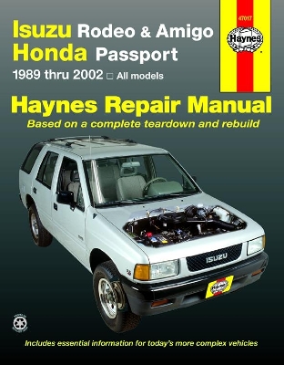 Isuzu Rodeo and Amigo, Honda Passport book