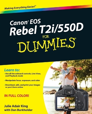 Canon EOS Rebel T2i / 550D For Dummies book