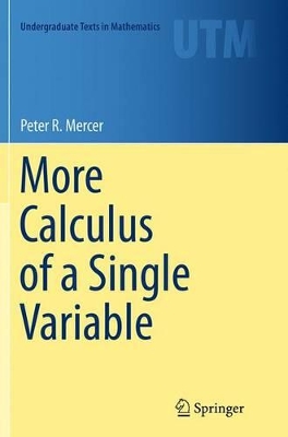 More Calculus of a Single Variable book