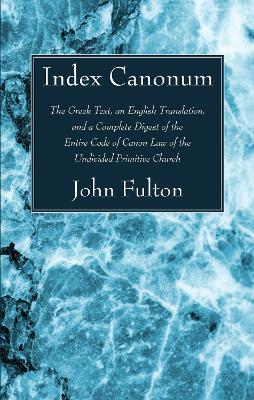 Index Canonum book