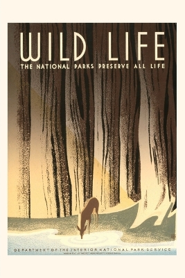 Vintage Journal National Parks Travel Poster, Wild Life book