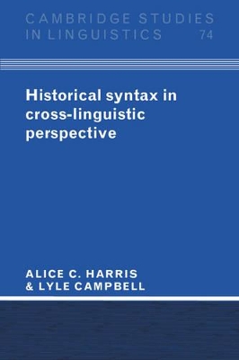 Historical Syntax in Cross-Linguistic Perspective book