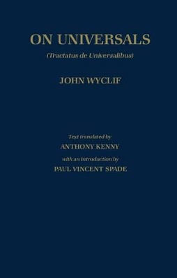 De Universalibus: Volume II: On Universals book