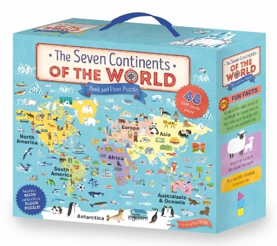 The Seven Continents of the World Book and Floor Puzzle book