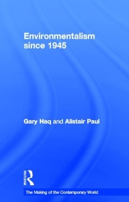 Environmentalism since 1945 book