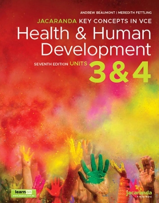 Jacaranda Key Concepts in VCE Health and Human Development VCE Units 3&4, learnON & Print book