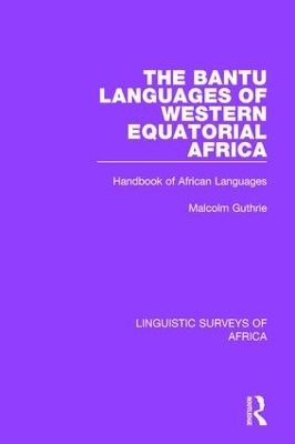 Bantu Languages of Western Equatorial Africa book