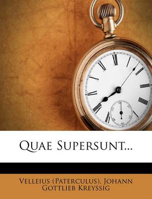 Quae Supersunt... book