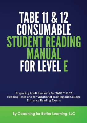 TABE 11and 12 Consumable Student Reading Manual for Level E book