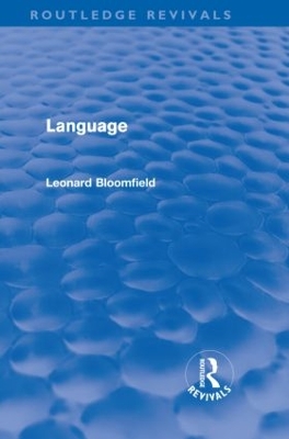 Language by Leonard Bloomfield
