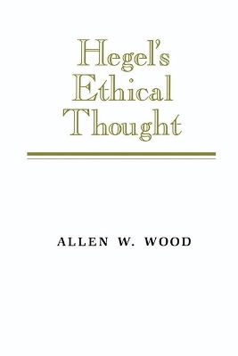 Hegel's Ethical Thought book