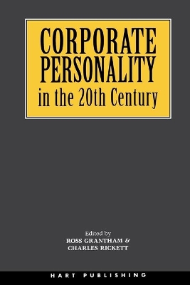 Corporate Personality in the 20th Century book