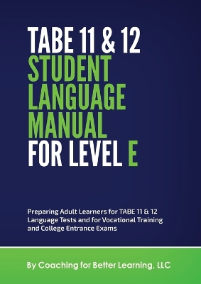 TABE 11 and 12 Student Language Manual for Level E book