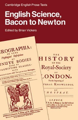 English Science: Bacon to Newton book