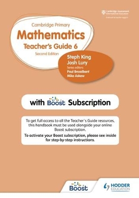 Hodder Cambridge Primary Mathematics Teacher's Guide Stage 6 with Boost Subscription book