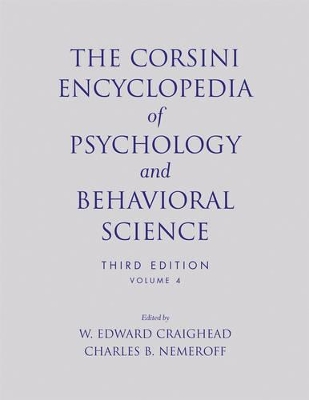 The Corsini Encyclopedia of Psychology and Behavioral Science, Volume 4 book