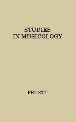 Studies in Musicology book