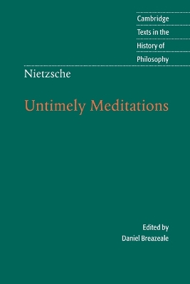 Nietzsche: Untimely Meditations book