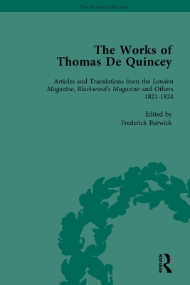 The Works of Thomas De Quincey, Part I Vol 3 book