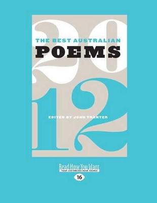 The The Best Australian Poems 2012 by John Tranter