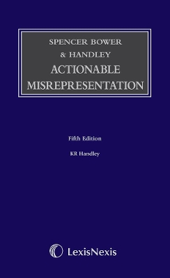 Spencer Bower & Handley: Actionable Misrepresentation book