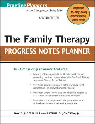 Family Therapy Progress Notes Planner book