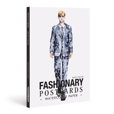 Fashionary Watercolor Postcards (Mens Figure Templates) book