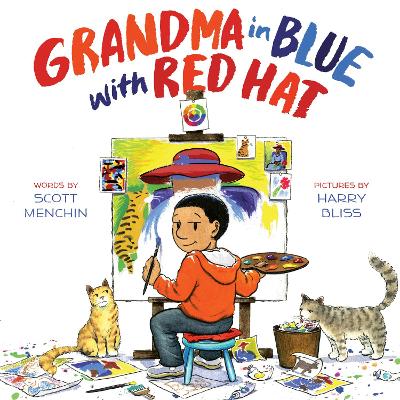 Grandma in Blue with Red Hat book