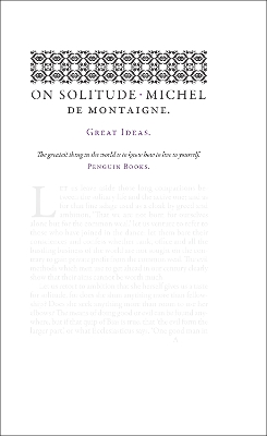 On Solitude book