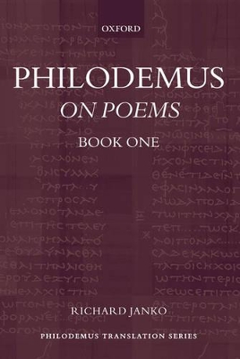 Philodemus: On Poems, Book 1 book