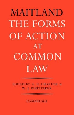 Forms of Action at Common Law book