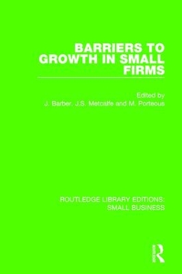 Barriers to Growth in Small Firms book