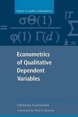 Econometrics of Qualitative Dependent Variables book