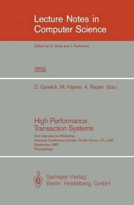 High Performance Transaction Systems book