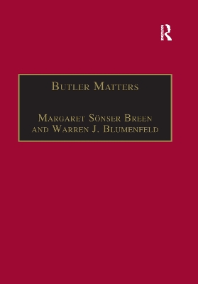Butler Matters: Judith Butler's Impact on Feminist and Queer Studies book
