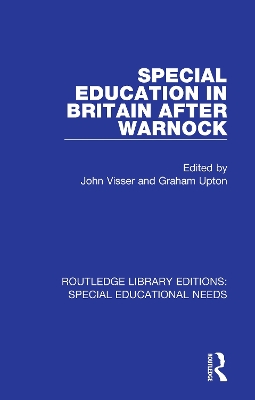 Special Education in Britain after Warnock book