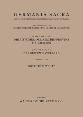 Das Bistum Havelberg by Gottfried Wentz
