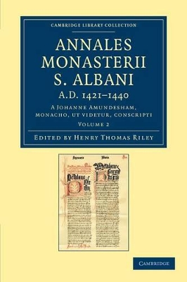 Annales monasterii S. Albani AD 1421-1440 book