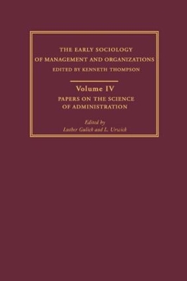 Papers on the Science of Administration book