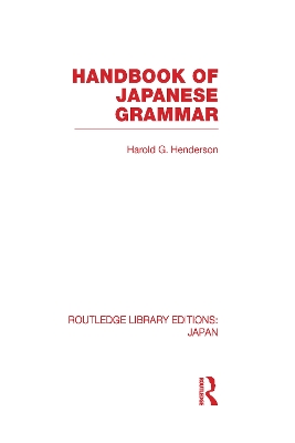 Handbook of Japanese Grammar book