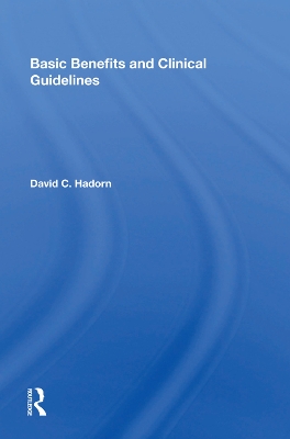 Basic Benefits And Clinical Guidelines book