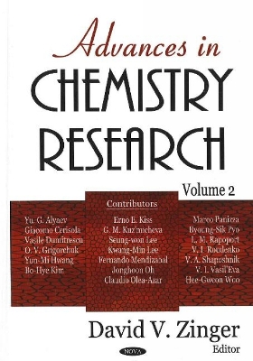 Advances in Chemistry Research, Volume 2 book