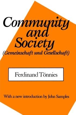 Community and Society by Ferdinand Tonnies