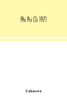 Phi Psi Cli 1971 book