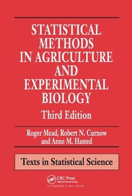 Statistical Methods in Agriculture and Experimental Biology, Third Edition book