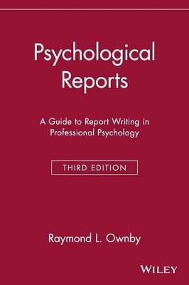 Psychological Reports book