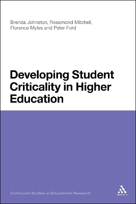 Developing Student Criticality in Higher Education by Professor Brenda Johnston