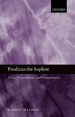 Prodicus the Sophist book